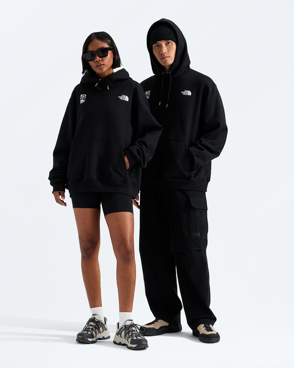 NWT The North Face Unisex U.S. Ski and Snowboard Relaxed Hoodie in Black sz L